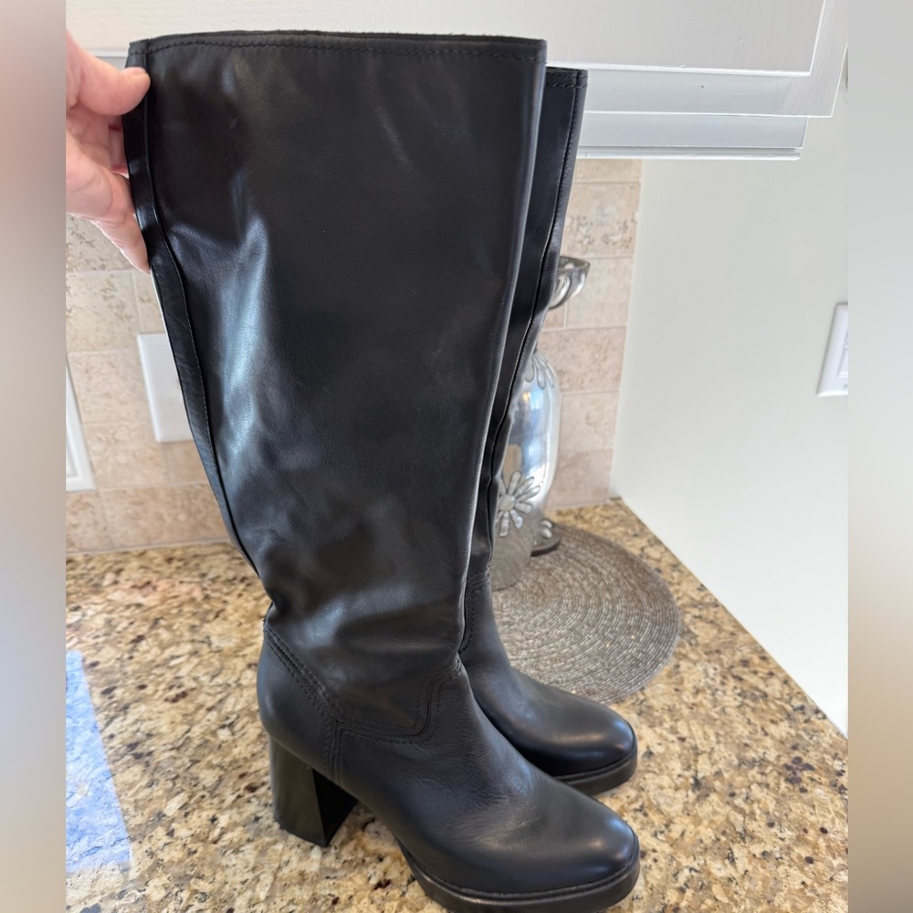 Naturalizer Wide Calf Block Heel Boots